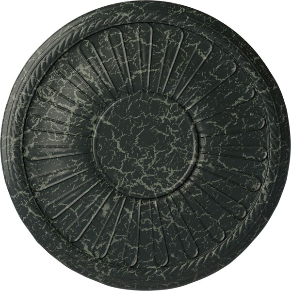 Ekena Millwork Leandros Ceiling Medallion (Fits Canopies up to 6 3/8"), 19 7/8"OD x 1 1/4"P, Painted Turtle Crackle CM22LNPTC - main